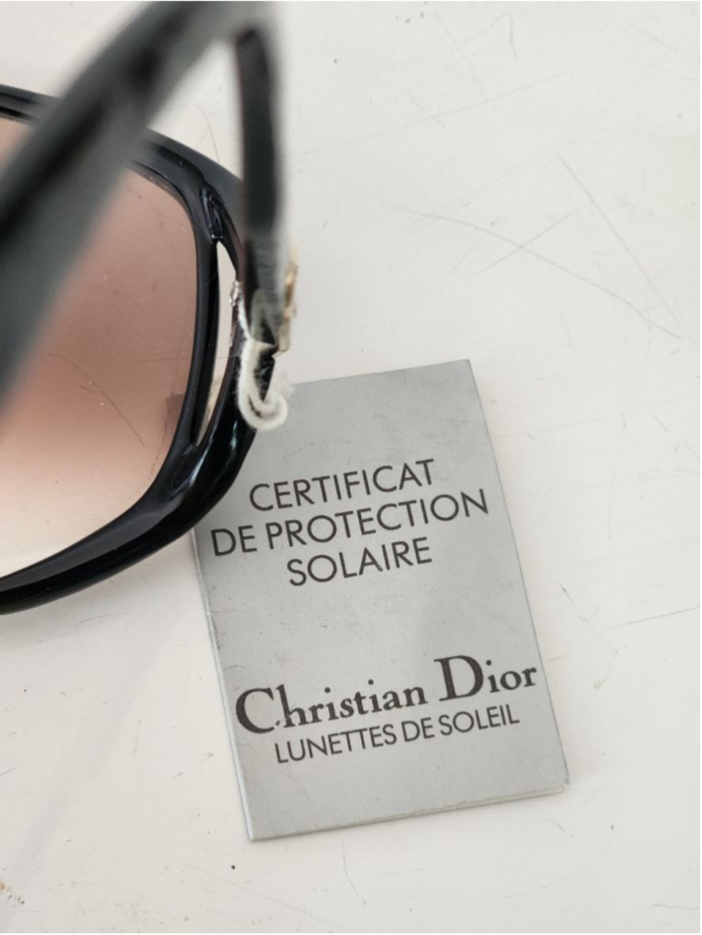 CHRISTIAN DIOR NWT 2320 Vintage Black & Gold Oversized Gradient Sunglasses 64 mm - Picture 8 of 13